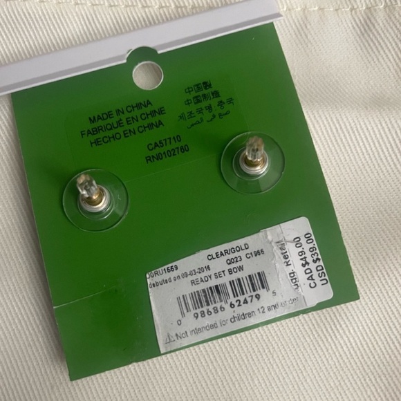 KATE SPADE ♠️ SPARKLY Bow EARRINGS - Picture 6 of 8